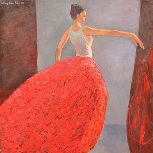 Ballerina in Red Dress